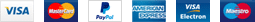 Accepted payment methods - Visa, Mastercard, PayPal at Sri Sports USA